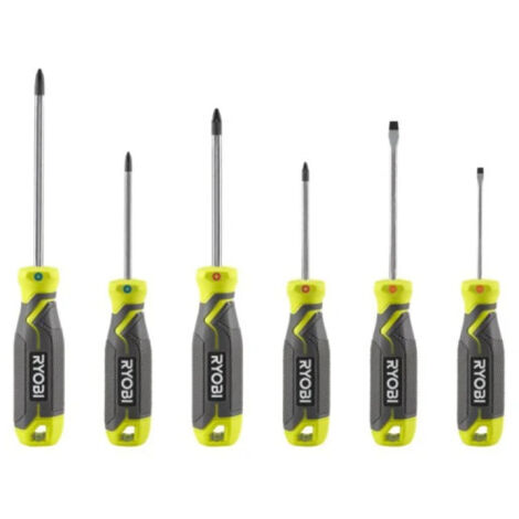 Ryobi RHSDS6PC Jeu de tournevis magnétiques Embouts magnétiques antidérapants 6 pièces (1/5)