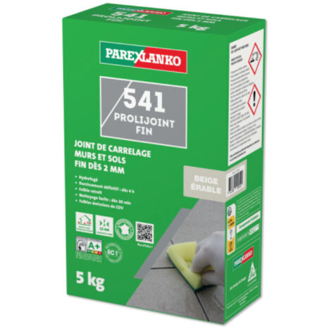 Parexlanko – Joint pour carrelage beige érable 5 kg – Largeur de joint 2 à 12 mm – Imperméabilité pour faïence et marbre – L541ERABLE05
