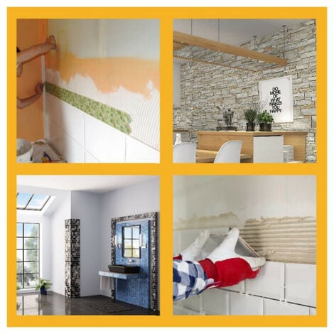 Colle à carrelage en pâte D1-ET - SIKA SikaCeram-300 Plaquette de parement- Blanc - 15kg