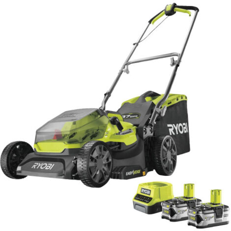 RYOBI - Tondeuse 18 Volts ONE+ Brushless Ø 37 cm - 2 batteries 4,0Ah - RY18LM37A-240