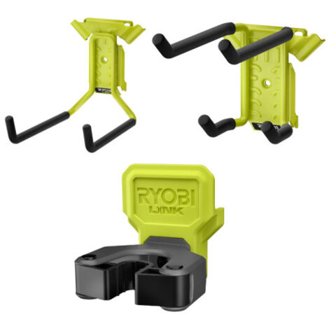 Pack RYOBI Système LINK Crochet large - Pince réversible - Crochet double