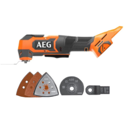 AEG – Outil multifonction 18V Brushless – Changement rapide d'accessoires – 20 000 osc/min – Pour ponçage, découpe, fraisage - BMT18BL-0