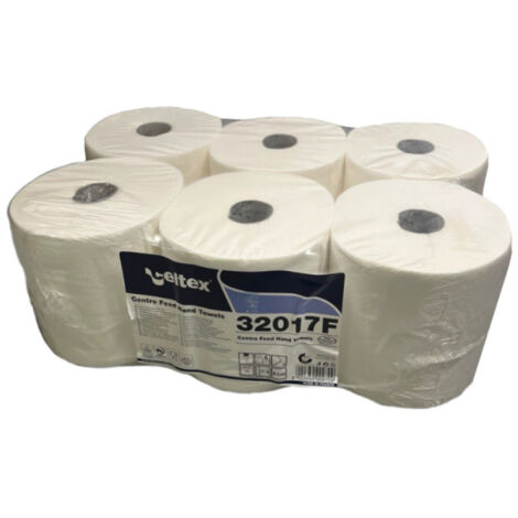 Lot de 6 bobines d'essuyage gaufré 19 x 24 cm – Absorption élevée pour surfaces lisses – Utilisation professionnelle et intensive