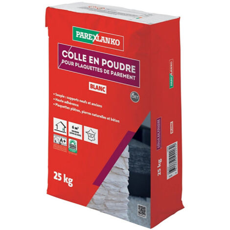 Colle pour plaquettes en pierres naturelles PAREXLANKO - 25 kg - Blanc - 03463