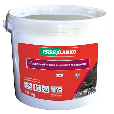 Parexlanko – Colle pour plaquettes en plâtre – Forte adhérence pour supports intérieurs – 10 kg – Blanc – 3460 (1/5)