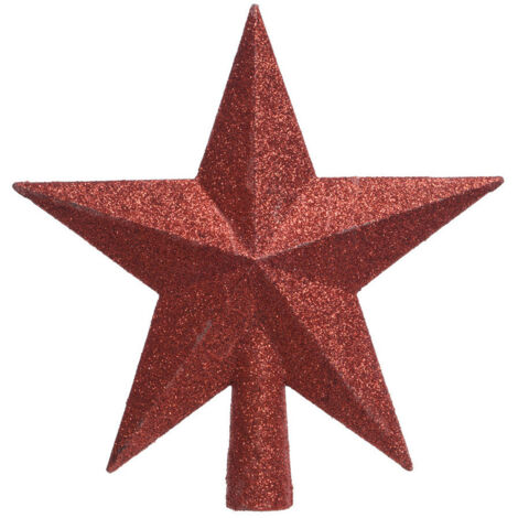 Cimier De Sapin étoile Rouge 19x4,2x19cm (1/3)