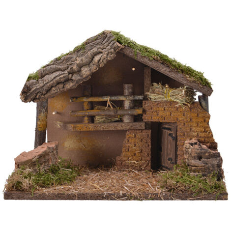 Maison pour crèche avec led et mousse 32x16x24cm (1/3)