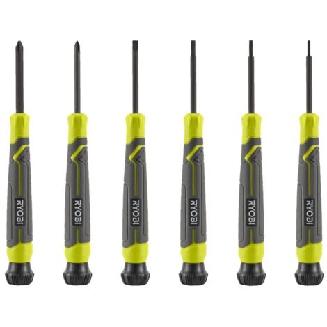 Jeu de tournevis de précision 6 pièces - RYOBI - SL1, SL2, SL3, PH1, PH0, SL2 (1/5)