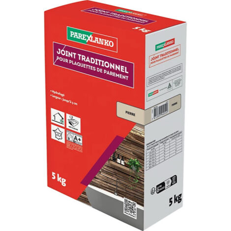 Joint traditionnel pour plaquettes PAREXLANKO - Ton pierre - 5 kg - 03465