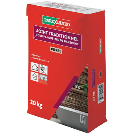 Joint traditionnel pour plaquettes PAREXLANKO - Ton pierre - 20 kg - 03466 (1/4)