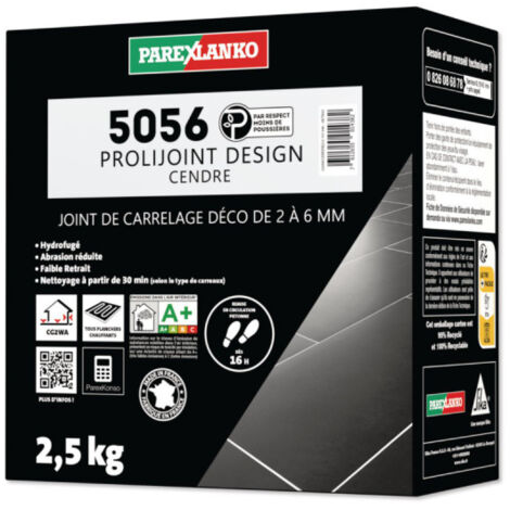 Joint carrelage PAREXLANKO 5056 Prolijoint Design - Cendre - 2,5 kg - L5056CENDRE2.5