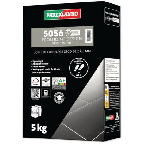 Joint carrelage PAREXLANKO 5056 Prolijoint Design - Ciment - 5 kg - L5056CIMENT05