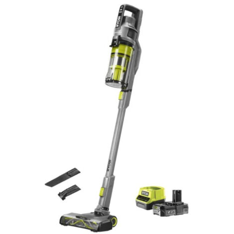Ryobi – Aspirateur à main sans fil 18V – Puissance d'aspiration 30 AW – Débit d'air 820 l/min – Filtration double cyclone pour nettoyage en profondeur - RSVS18-1C20G (1/5)