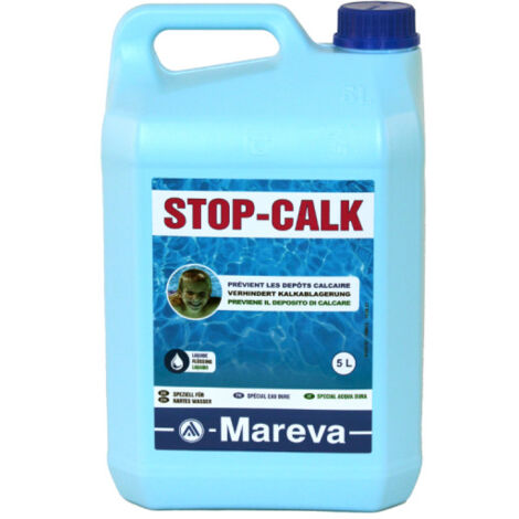 Mareva – Stop calcaire anti-calcaire de piscine 5L – Inhibiteur de précipitation – Compatible avec tous revêtements – Pour eaux dures