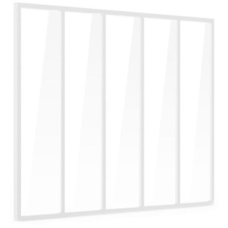 Verrière d'intérieur en aluminium - 5 vitrages - Blanc - 173 x 123 cm