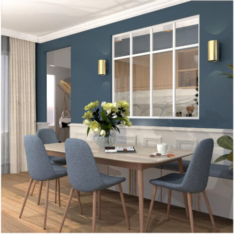 Verrière d'intérieur en aluminium - 4 vitrages avec traverses ...