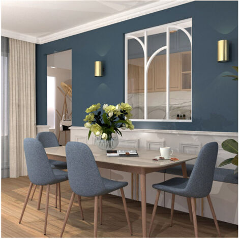 Verrière d'intérieur en aluminium - 3 vitrages avec arches décoratives - Blanc - 105 x 123 cm (1/3)