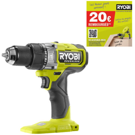 Perceuse-visseuse à percussion Brushless 18V RYOBI - 95 Nm - Sans batterie ni chargeur - RPD18BL2-0 (1/5)