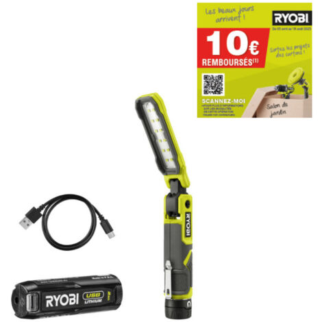 KIT DE LINTERNA LED COMPACTA DE LITIO USB