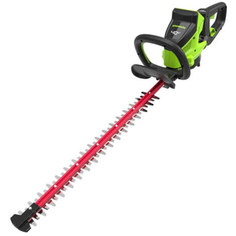 Greenworks – Taille-haies électrique 40V Brushless 66 cm – Autonomie sans fil – Coupe nette jusqu'à 28 mm – Ergonomique et léger (1/5)