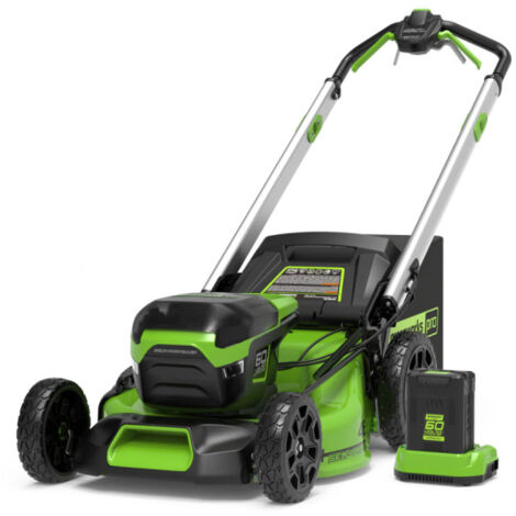 Tondeuse à gazon tractée Brushless 46cm 60V GREENWORKS - Batterie 4,0Ah - Chargeur - GD60LM46SPK4