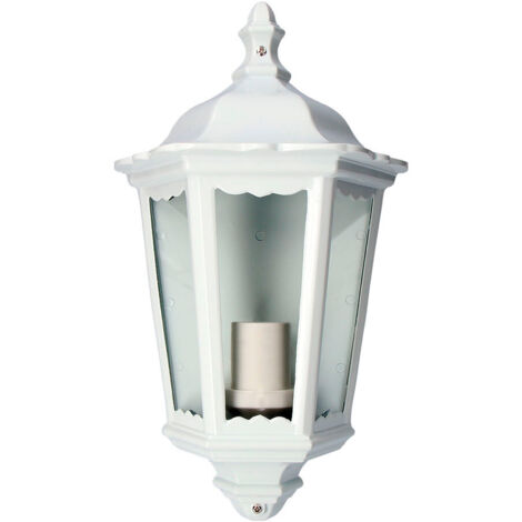 Applique d'extérieur en aluminium et verre EDM - 100W - E27 - Blanc - Ampoule non incluse (1/4)