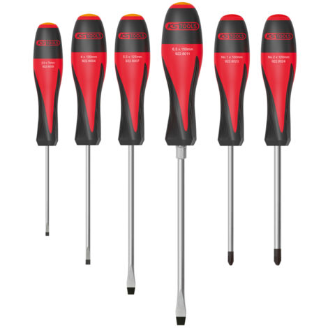 KS Tools - Jeu de 6 tournevis ULTIMATE, Fente - PH - 922.6020