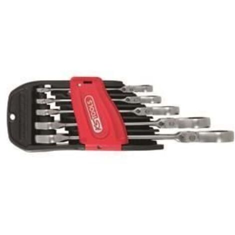 KS Tools - Jeu 5 clés mixtes cliquet tête inclinable - 503.4805