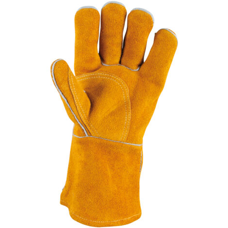 KS Tools - Gants de protection courts en cuir pour soudeur, M - 985.7034