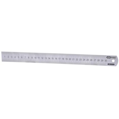 Kstools – Réglet semi-rigide en inox 300 mm – Largeur 30 mm – Épaisseur 0,8 mm – Bords arrondis pour marquage et découpe précise