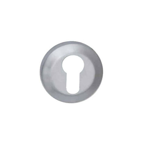 Rosace à cylindre Aluminium - Ronde - Finition Chrome perle (1/2)