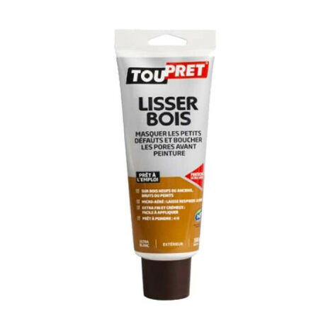 Toupret – Enduit de lissage pour bois 330g – Prêt à peindre après 4h – Application facile sur surfaces intérieures et extérieures