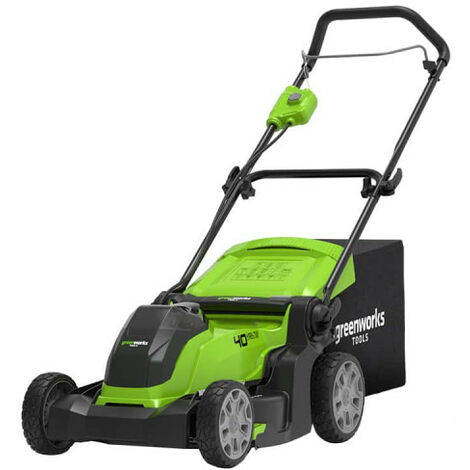 Greenworks – Tondeuse à batterie 41cm 40V – Moteur sans balai – Réglage centralisé 5 hauteurs – Surface de tonte jusqu'à 600m² - G40LM41