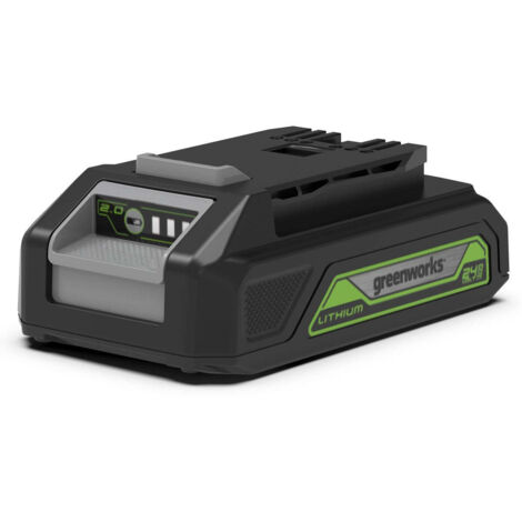 Batterie lithium-ion 24V 2,0Ah – Compatible outils GREENWORKS 24V – Rechargement rapide – Niveau de charge visible (1/10)