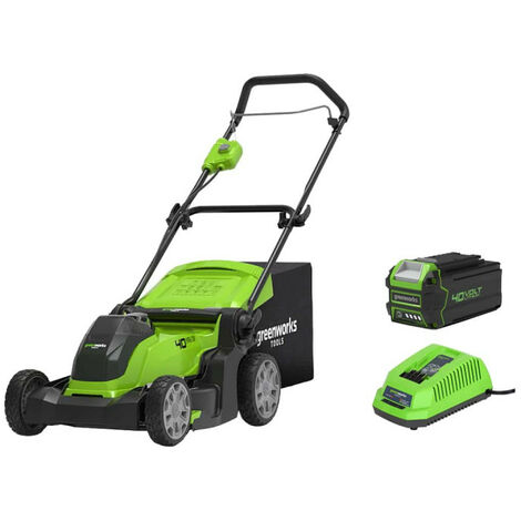 Tondeuse Greenworks 40v Coupe De 41cm 1 Batterie 4 0 Ah 1 Chargeur G40lm41k4