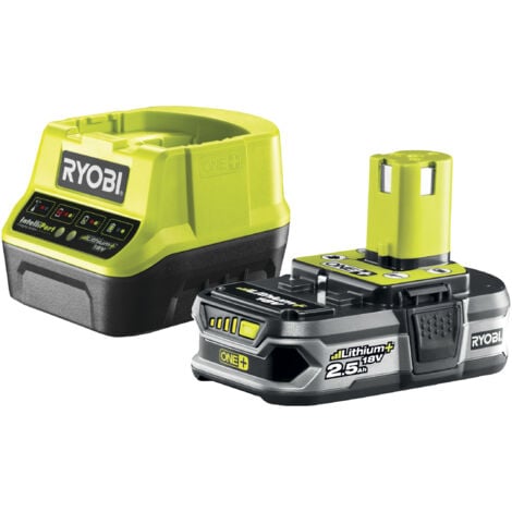 Pack RYOBI Elagueur à chaine sur perche 18V One+ OPP1820 - 1 Batterie 2.5Ah - 1 Chargeur rapide RC18120-125