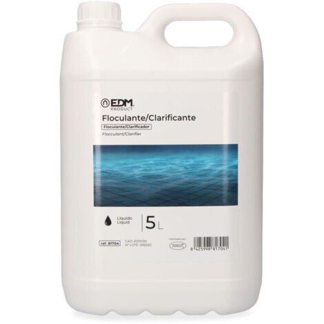 Floculant clarifiant liquide 5L EDM - Efficacité rapide - Réf 81704