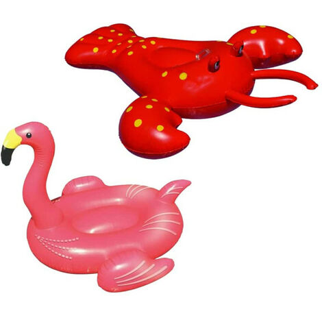 Bouée géante flamant rose à chevaucher - 188 x 178 x 120 cm Bouée géante flamant rose à chevaucher - 188 x 178 x 120 cm