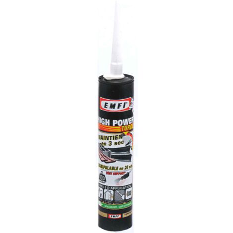 Mastic EMFI Tout support - A prise rapide - High Power Turbo - Cartouche 290 ml - Blanc - 75045BE001