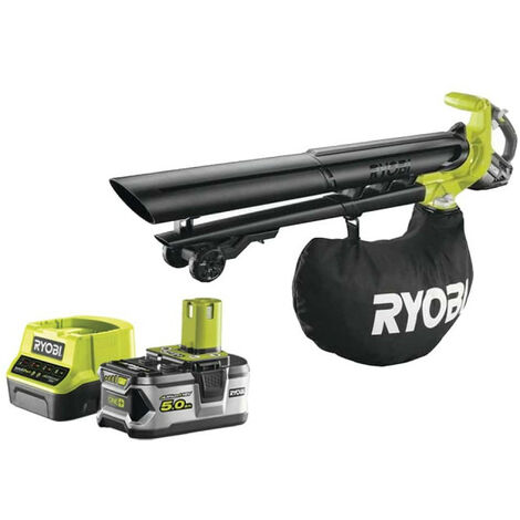 Pack RYOBI Souffleur aspiro-broyeur 18V One+ Brushless OBV18 - 1 batterie 5.0Ah - 1 chargeur rapide 2.0Ah RC18120-150 (1/5)