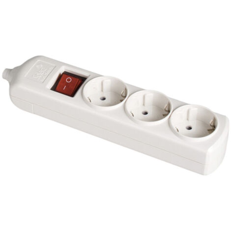 Base bipolaire 3 prises avec interrupteur latéral T/T 16A 250V couleur blanche Solera E3/41213 (1/3)
