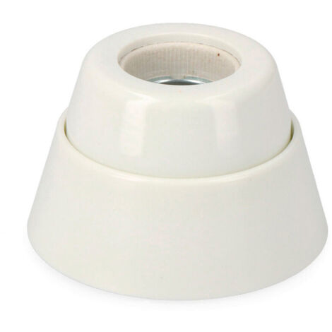 EDM – Douille murale droite en porcelaine blanche E27 – Tension 250V – Courant 4A – Installation rétractable pour lampes suspendues (1/3)