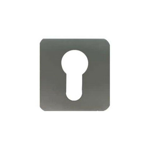 Klose Besser – Rosaces carrées en inox 304 avec trou cylindre – Sous plaque acier renforcé – Lot de 2 pour portes élégantes