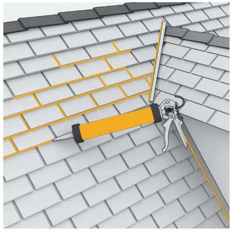 Kit SIKA couverture tuile Bande d'étanchéité bitumineuse 100mm x 3m - Mastic butyl SIKA Sikaseal-189 - Pistolet manuel pour cartouches