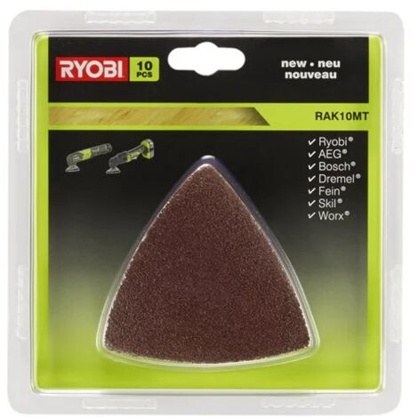 RYOBI Kit 10 triangles abrasifs multitool One+ RAK10MT