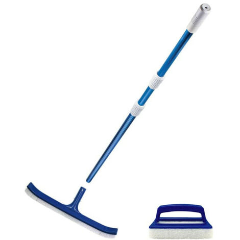 Pack nettoyage MAREVA pour piscine - Manche telescopique - Brosse - Brosse de ligne d'eau (1/5)
