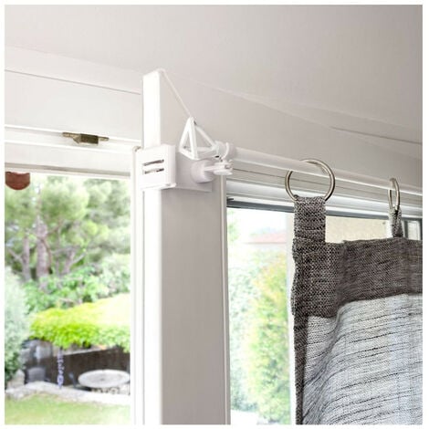 Tringle Metal extensible Mobois Embout filaire blanc - 60 à 100 cm - 466003345