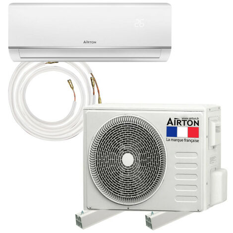 Airton – Climatiseur réversible 3400W – Technologie DC INVERTER – Prêt à poser pour 40 m² – Support sol inclus – Installation rapide