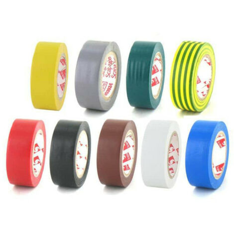 Pack rubans adhésifs électriques SCAPA - PVC - 9 couleurs - 19mm - 2702-19
