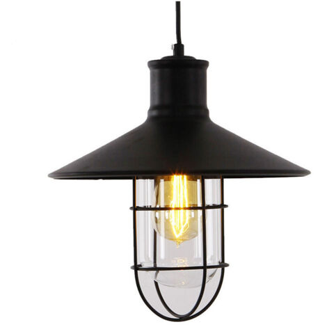 Lustre Suspendu EDM Vintage Aluminium Noir 60W E27 (1/3)